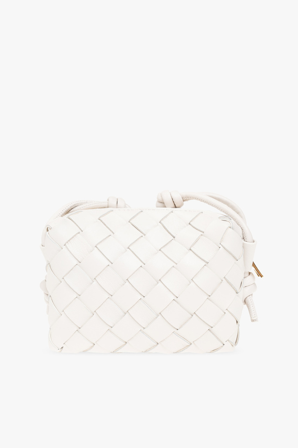 25SS new/BOTTEGA VENETA コンサートショルダーバッグ Bag White Concert Mini leather crossbody bag in white - Bottega Veneta